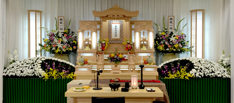 茨木市営葬儀の祭壇