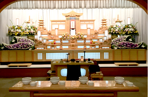 茨木市営葬儀の祭壇例