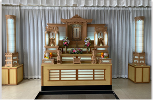 茨木市立斎場の市営葬儀プラン 祭壇例・料金例
