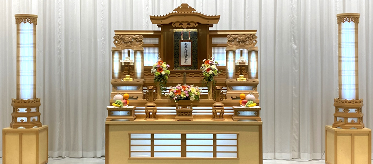 茨木市営葬儀の祭壇